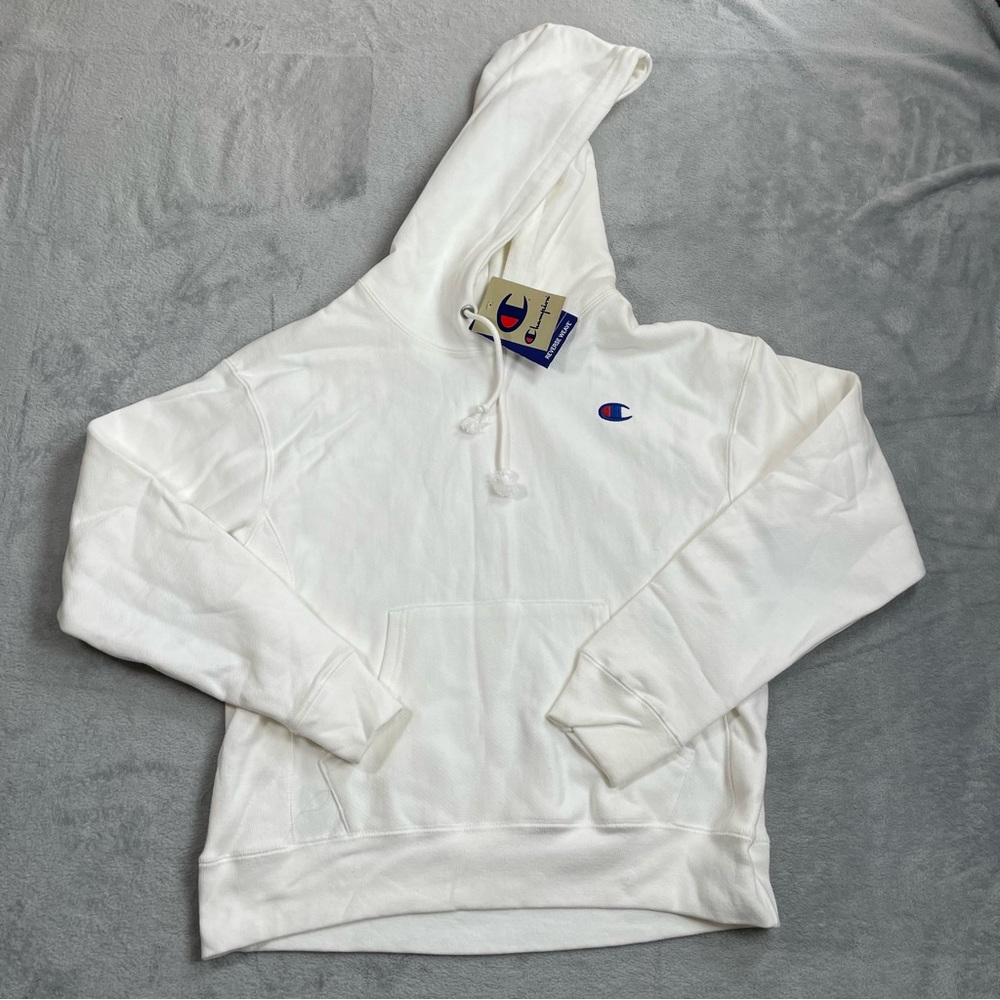 Champion Reverse Weave Hoodie Medium‎ Womens NWT Sweatshirt White